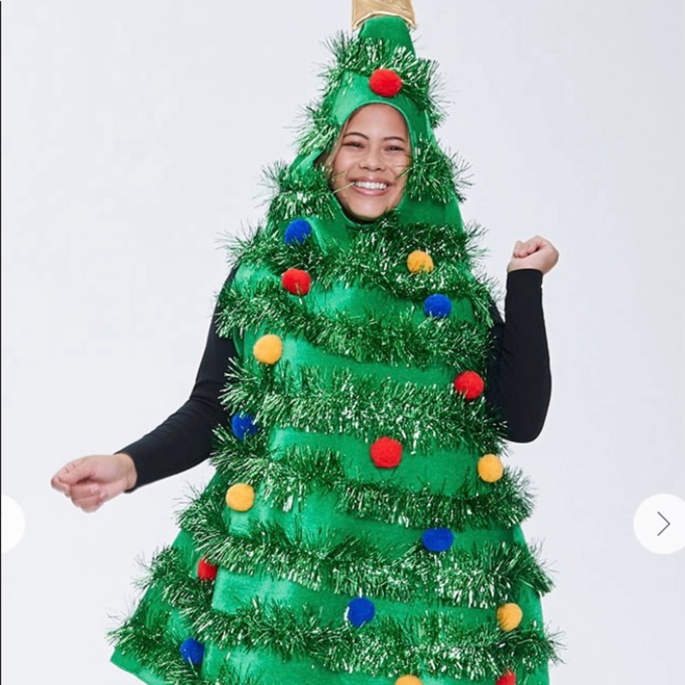 Forever 21 Christmas Tree Dress One Size NWT
